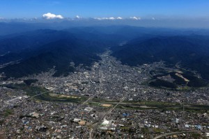 桐生市上空写真